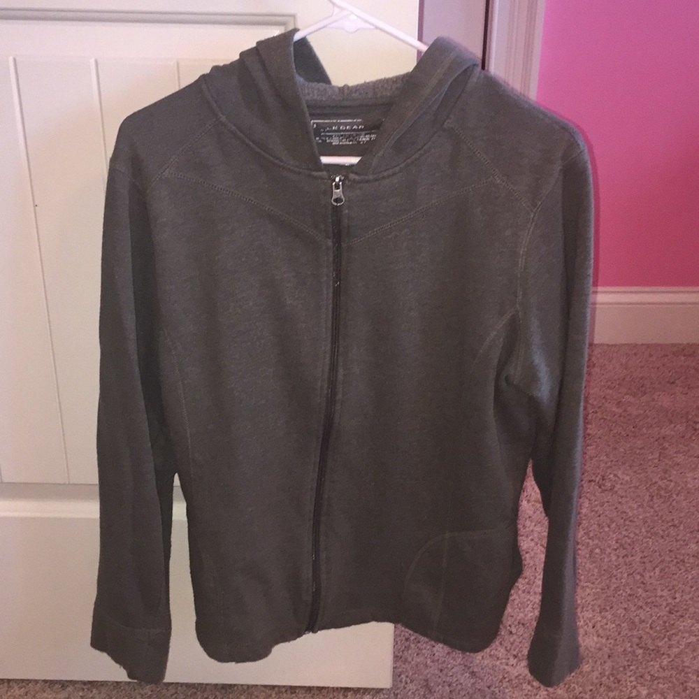 Kids Dark Green Zip-Up Jacket